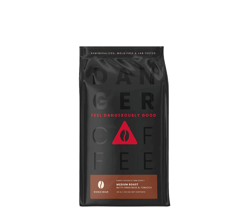 Danger Coffee Medium Roast Whole Bean Mineralized Coffee bei LiveHelfi kaufen