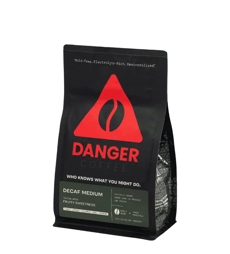 Danger Coffee Decaf Medium Roast Whole Bean Mineralized Coffee bei LiveHelfi kaufen