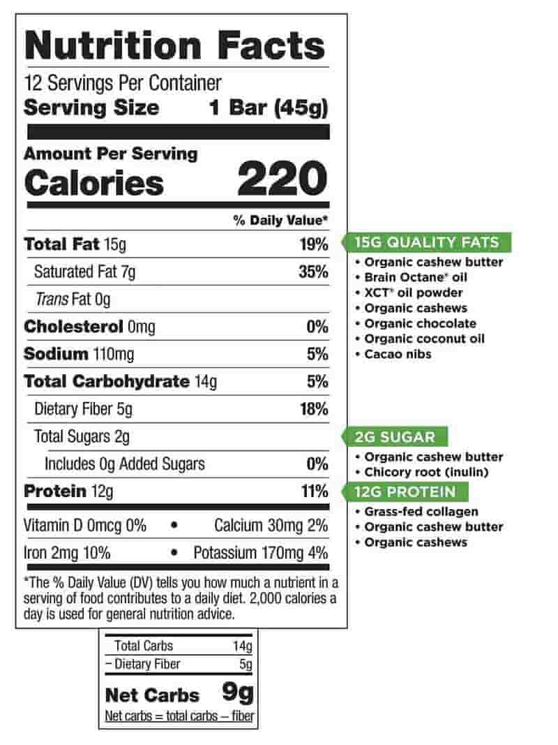 Bulletproof Protein Bars Chocolate Chip Cookie Dough bei LiveHelfi kaufen