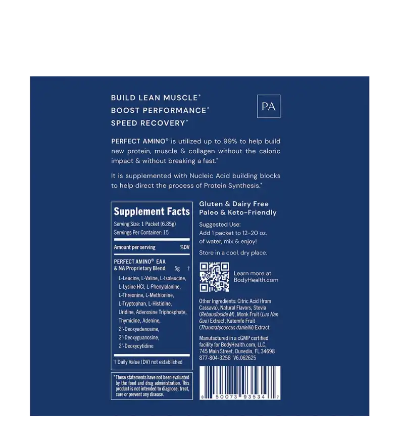 Perfect Amino Travel Packets - Lemon Lime