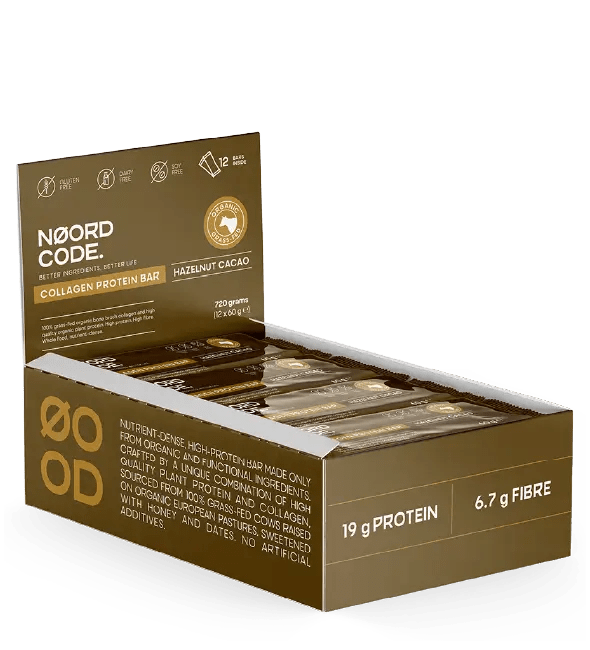 NoordCode Organic Collagen Protein Bar - Hazelnut Cacao 12 Riegel bei LiveHelfi kaufen