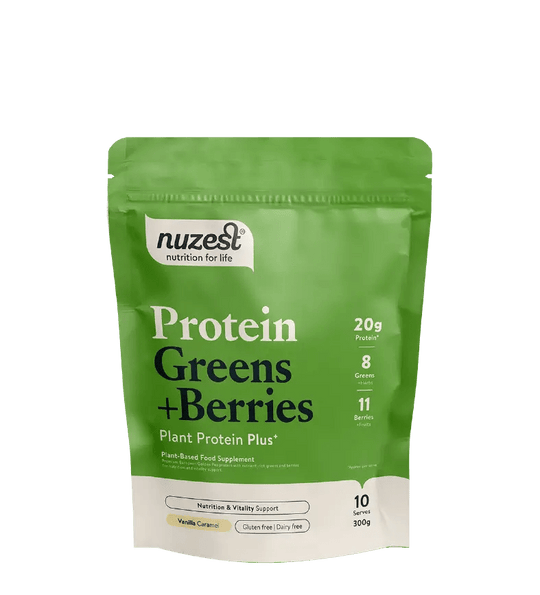 Plant Protein Greens + Berries Vanilla Caramel (MHB 30.1.2026)