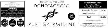 Do Not Age Pure Spermidine (neue Formel) bei LiveHelfi kaufen